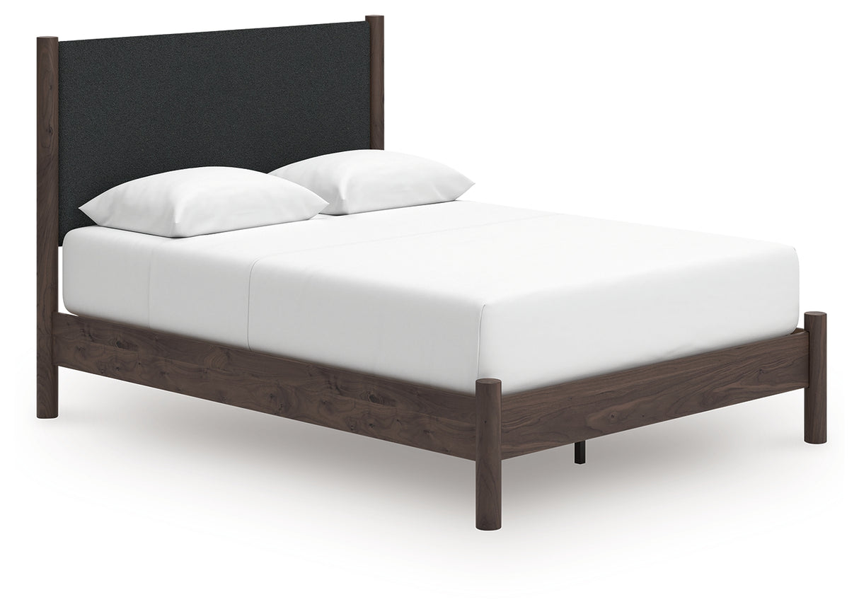 Pamytta Queen Upholstered Panel Platform Bed