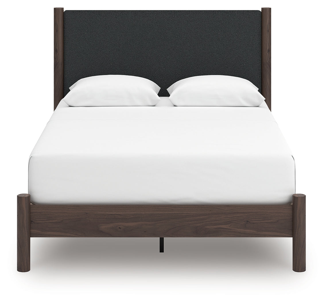 Pamytta Queen Upholstered Panel Platform Bed