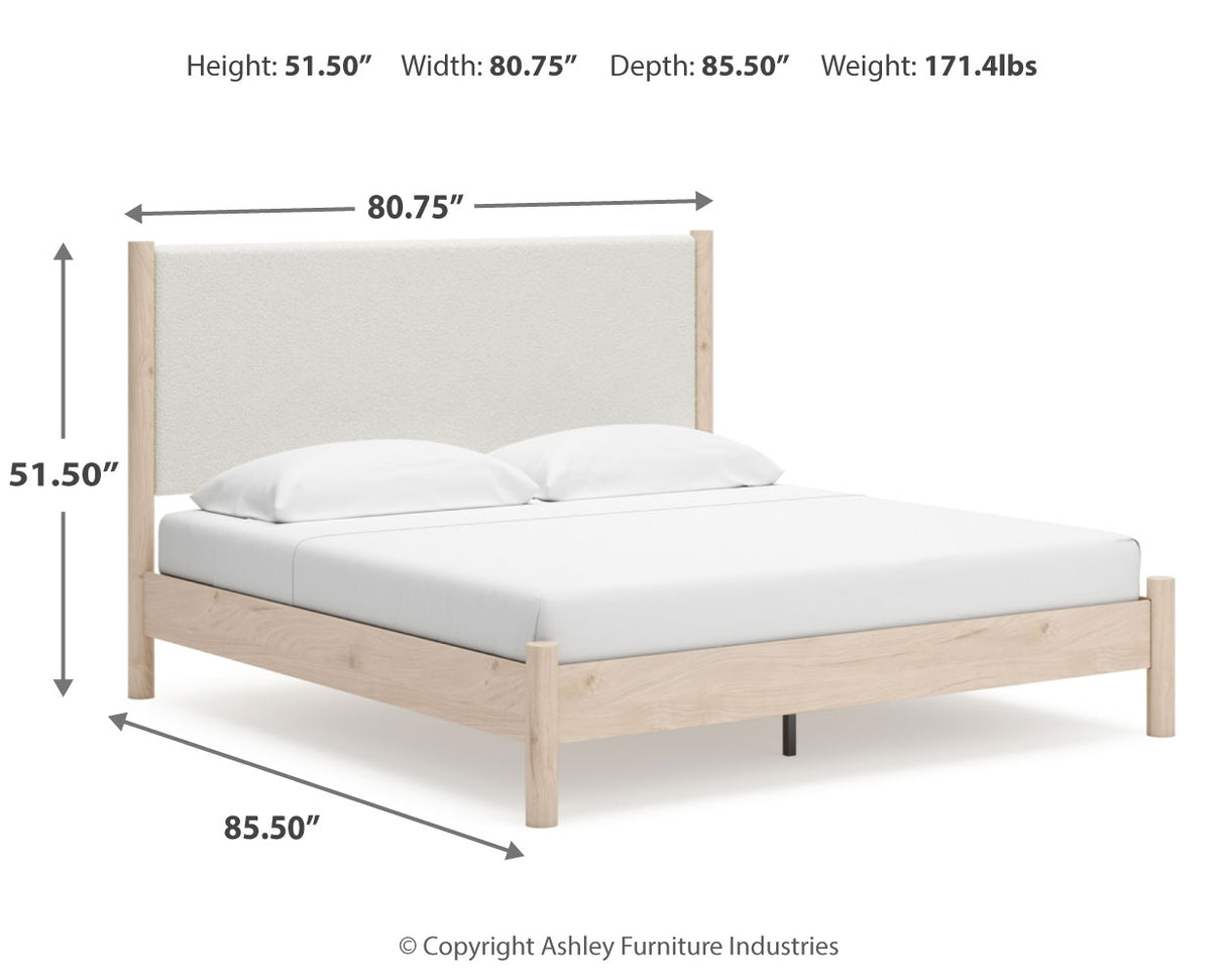 Cadmori King Upholstered Panel Bed