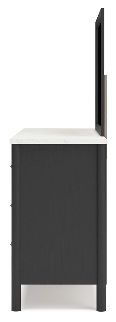 Cadmori King Panel Bed, Dresser, Mirror and Nightstand