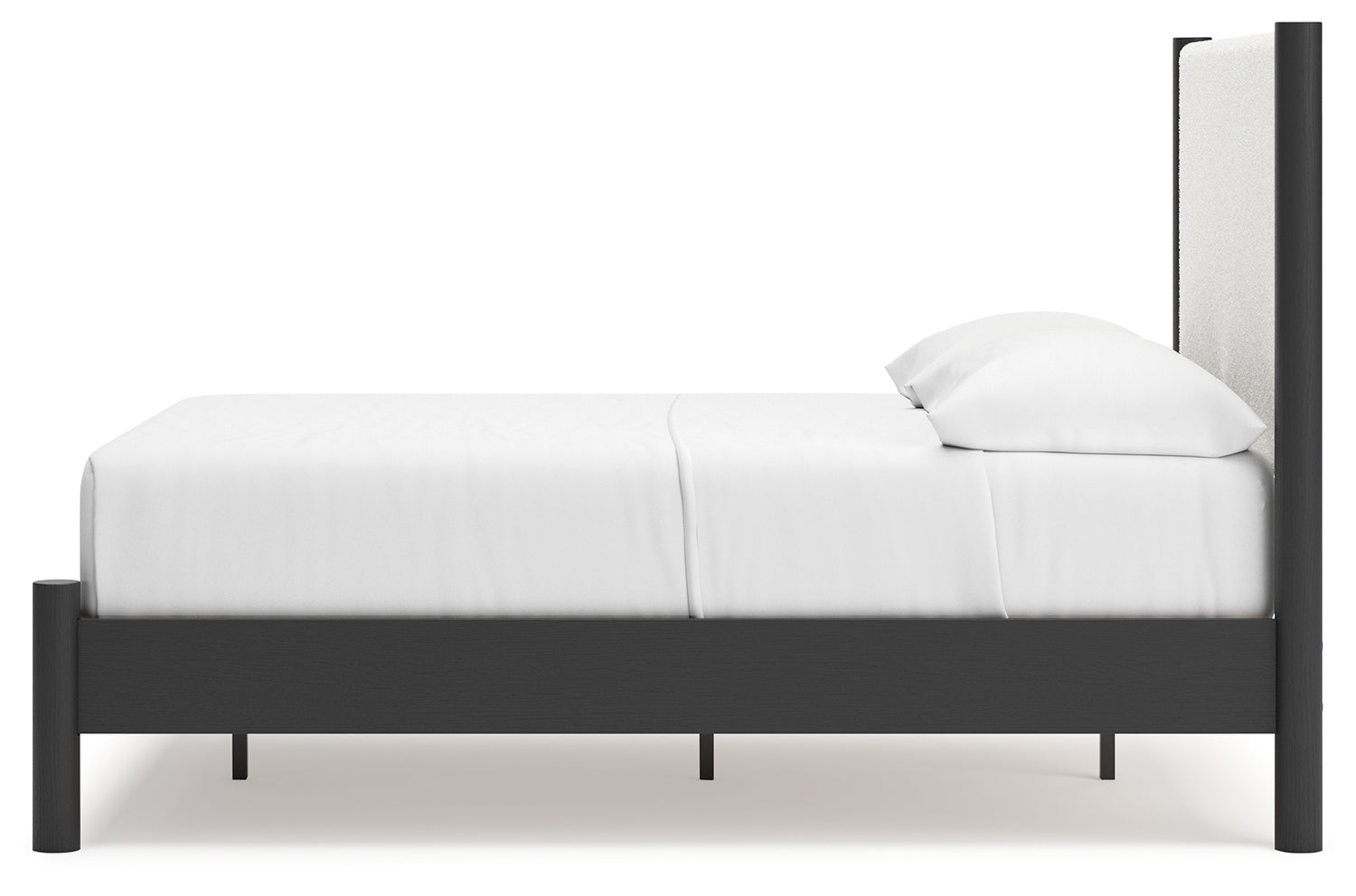 Cadmori Full Upholstered Panel Bed, Dresser and Mirror