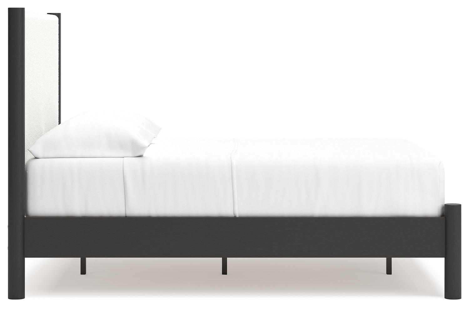 Cadmori Full Upholstered Panel Bed, Dresser and Mirror