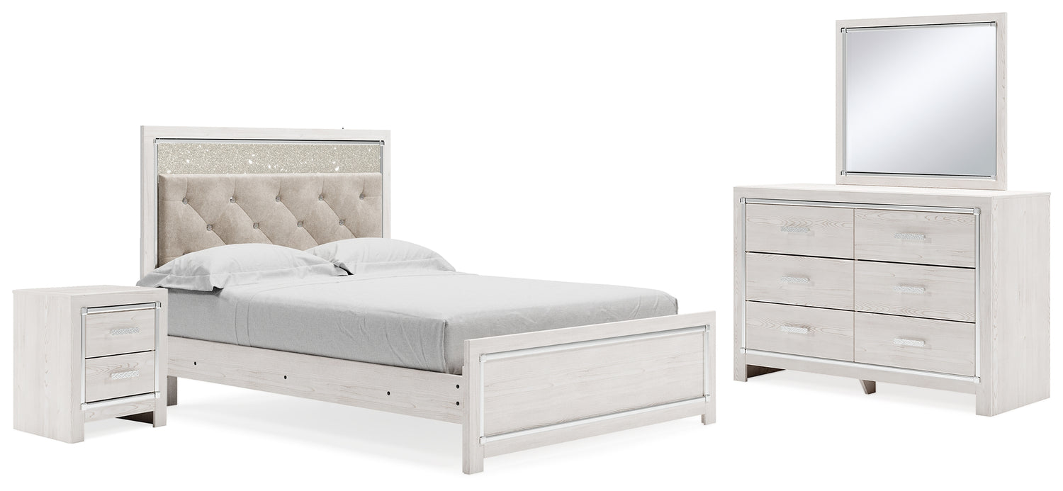 Furniture City Houma - Ashley Furniture - Altyra Queen Upholstered Panel Bed, Dresser, Mirror, and Nightstand - Queen Upholstered Panel Bed, Dresser, Mirror, and Nightstand - B2640B33