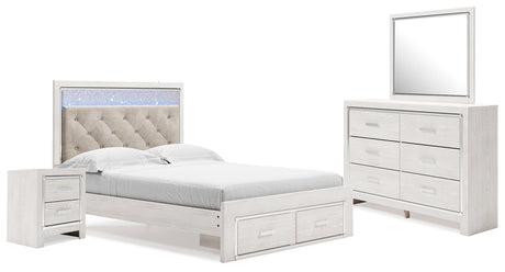 Furniture City Houma - Ashley Furniture - Altyra Queen Panel Storage Bed with Mirrored Dresser and Nightstand - Queen Panel Storage Bed with Mirrored Dresser and Nightstand - B2640B31