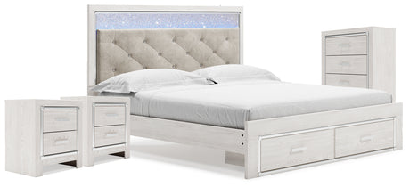 Altyra King Storage Bed, Chest and 2 Nightstands