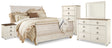 Furniture City Houma - Ashley Furniture - Willowton King Sleigh Bed, Dresser, Mirror, Chest and Nightstand - King Sleigh Bed, Dresser, Mirror, Chest and Nightstand - B267B61