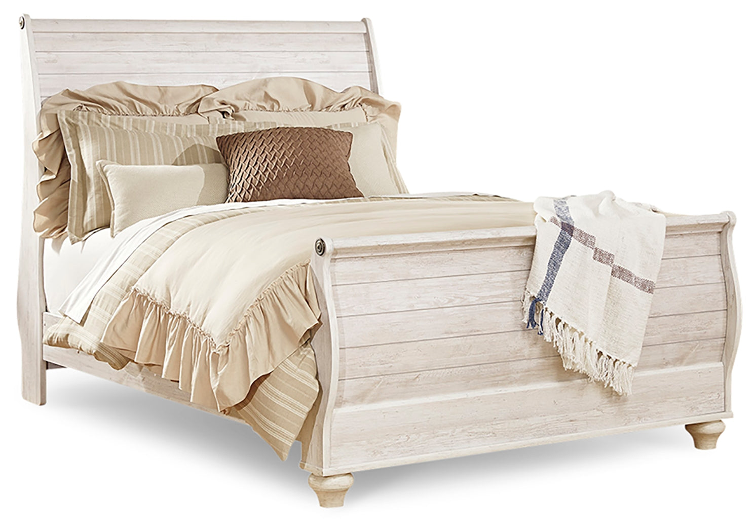 Willowton Queen Sleigh Bed, Dresser and Chest