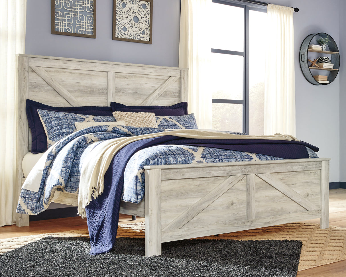 Furniture City Houma - Ashley Furniture - Bellaby King Crossbuck Panel Bed - King Crossbuck Panel Bed - B331B10