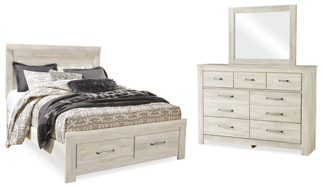 Furniture City Houma - Ashley Furniture - Bellaby Queen Panel Storage Bed, Dresser and Mirror - Queen Panel Storage Bed, Dresser and Mirror - B331B5