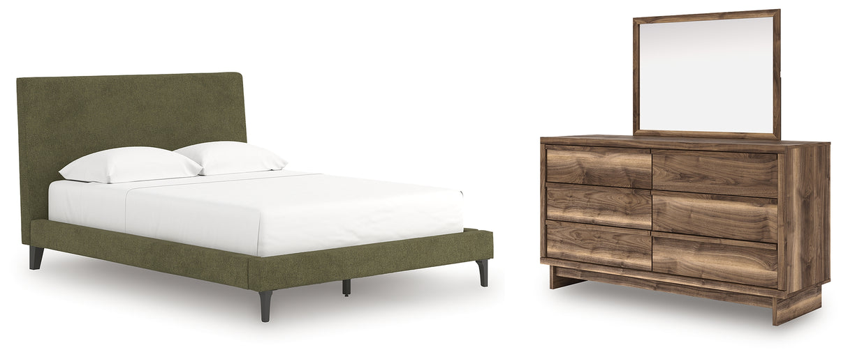 Furniture City Houma - Ashley Furniture - Chirason Queen Upholstered Bed, Dresser and Mirror - Queen Upholstered Bed, Dresser and Mirror - PCB3367B18