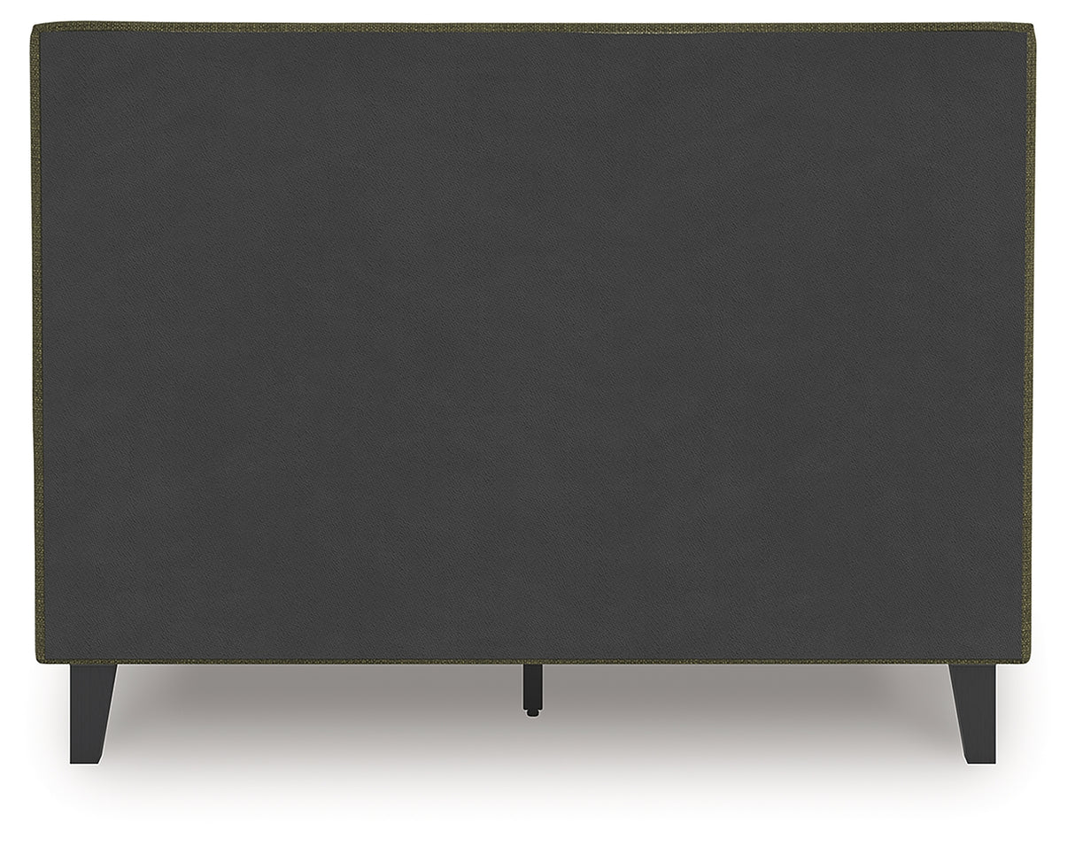 Chirason Full Upholstered Bed, Dresser and Mirror