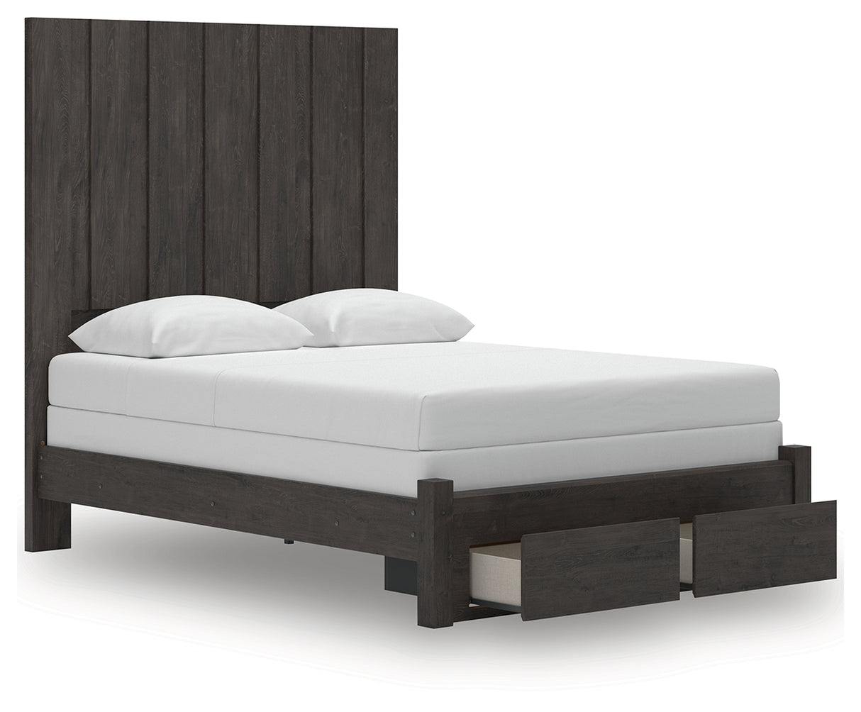 Fraluna Queen Panel Storage Bed, Dresser and Mirror