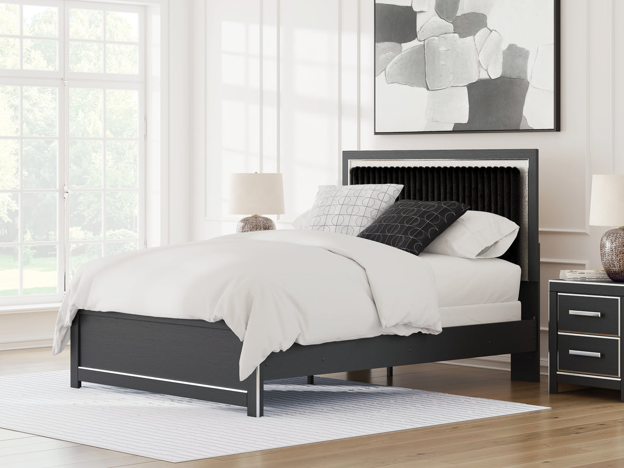 Furniture City Houma - Ashley Furniture - Zuraleus Queen Upholstered Panel Bed - Queen Upholstered Panel Bed / Black - PCB3380B6