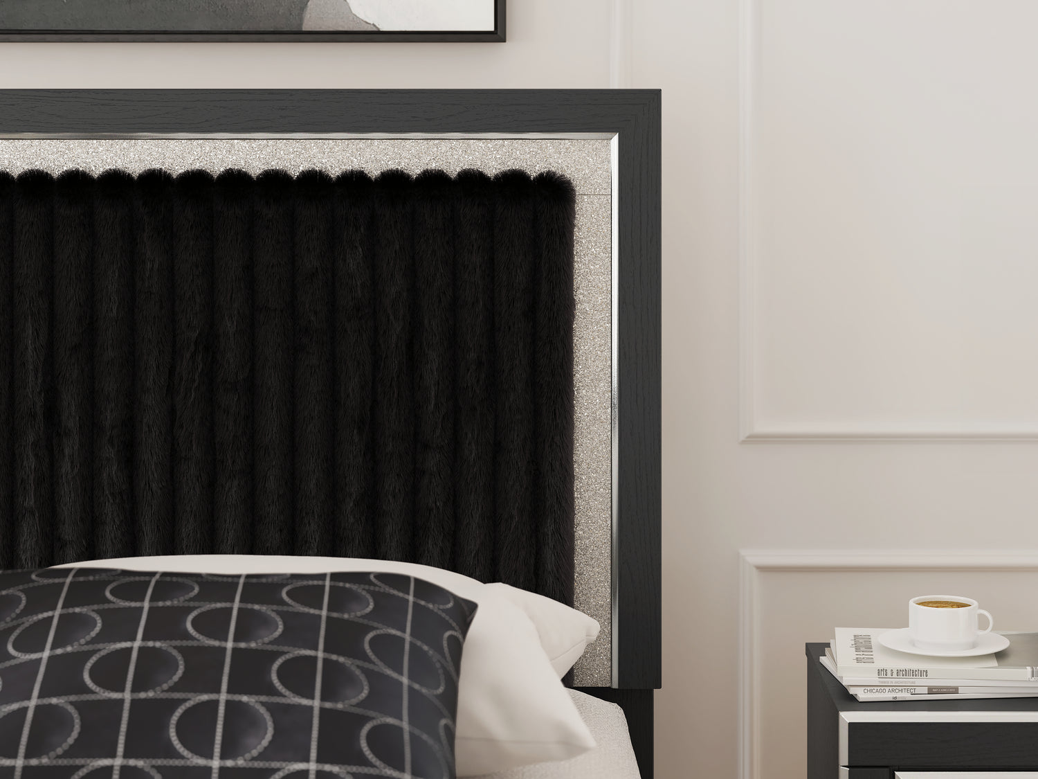 Zuraleus King Panel Bed, Dresser, Mirror and Nightstand