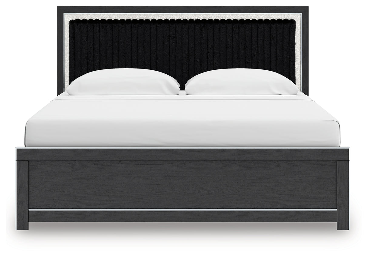 Zuraleus King Panel Bed, Dresser, Mirror and Nightstand