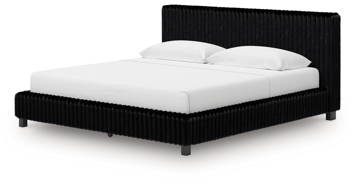 Zuraleus King Upholstered Bed, Dresser and Nightstand