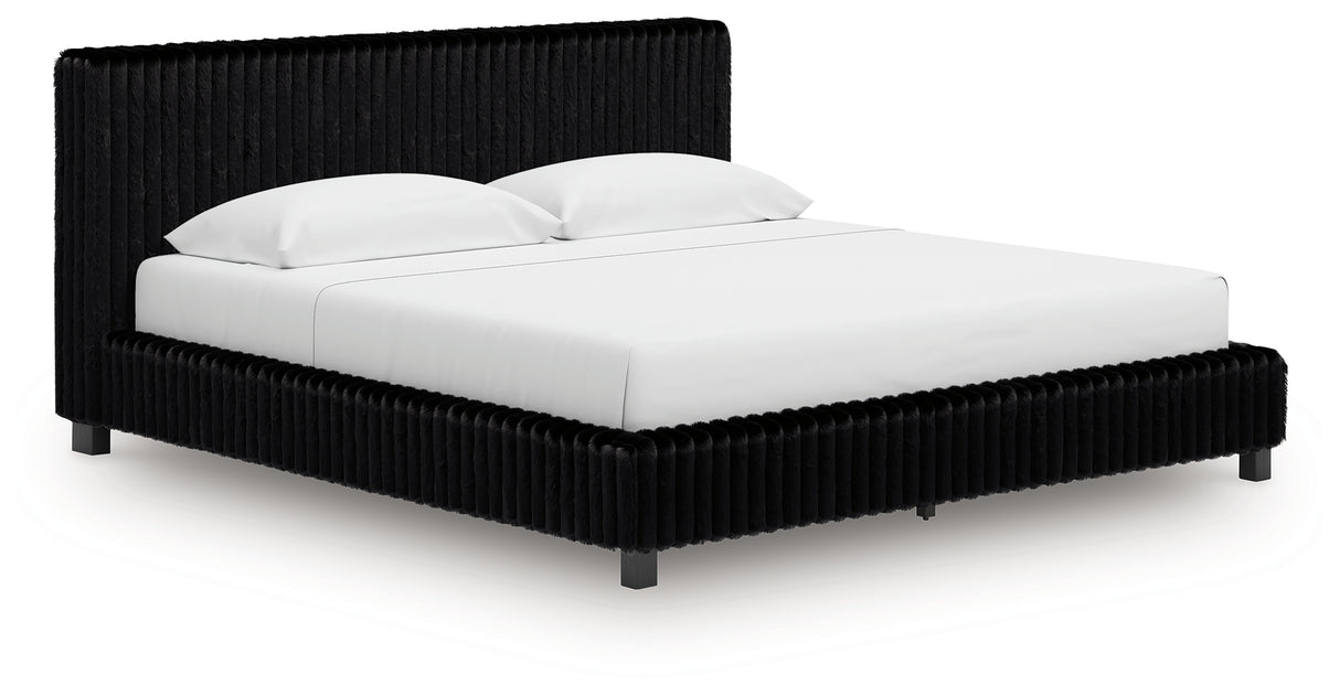 Zuraleus King Upholstered Bed, Dresser and Nightstand