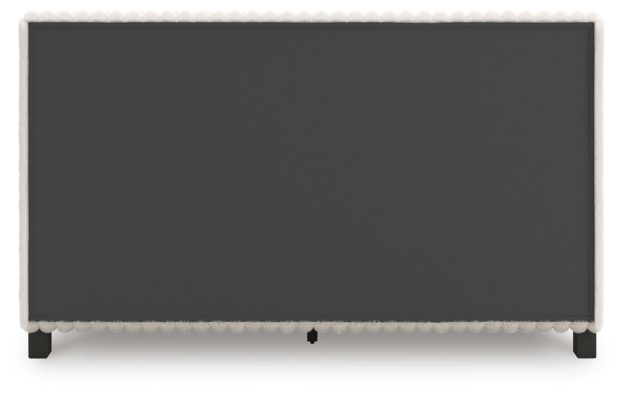 Zuraleus Queen Upholstered Bed, Dresser and Mirror