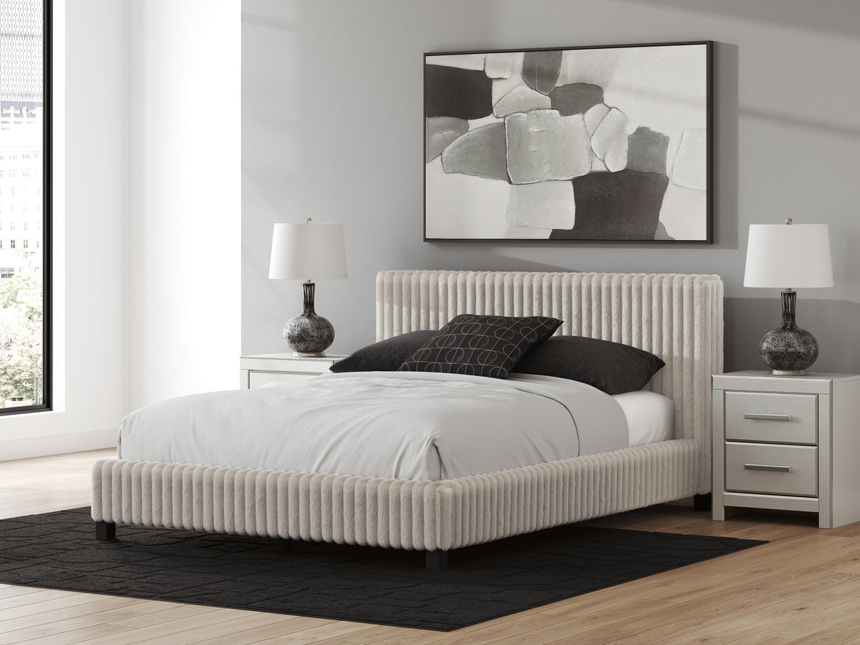 Furniture City Houma - Ashley Furniture - Zuraleus Queen Upholstered Bed - Queen Upholstered Bed / White - PCB3381B11