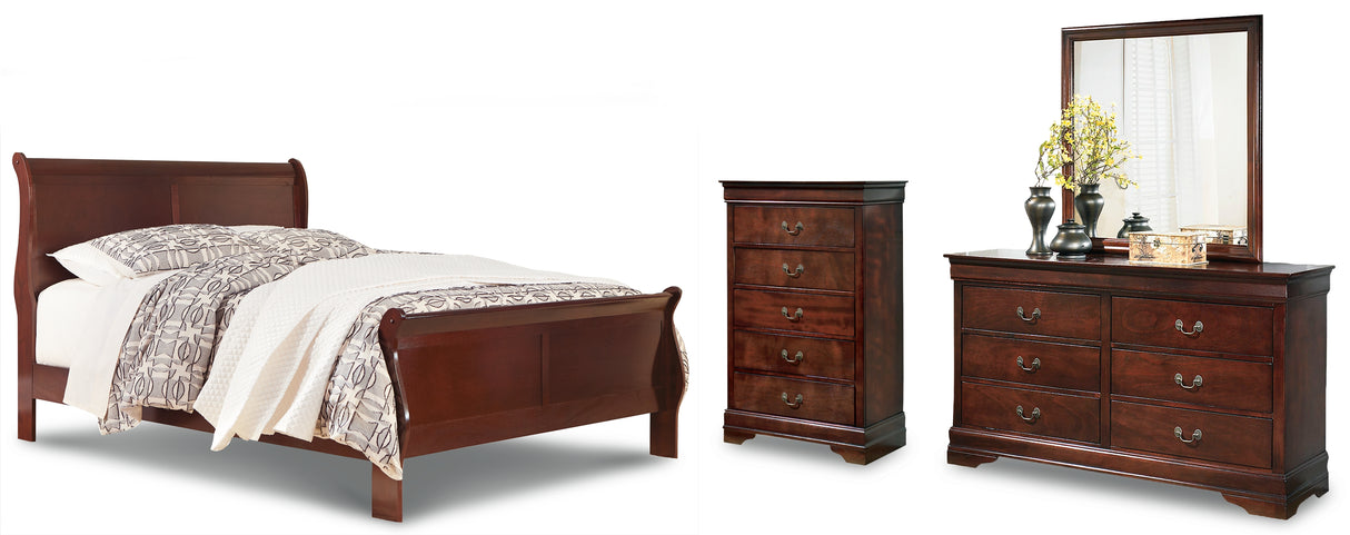 Furniture City Houma - Ashley Furniture - Alisdair Queen Sleigh Bed, Dresser, Mirror, and Chest - Queen Sleigh Bed, Dresser, Mirror, and Chest - B376B15
