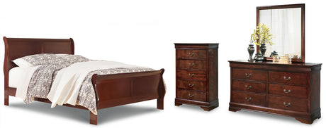 Furniture City Houma - Ashley Furniture - Alisdair Queen Sleigh Bed, Dresser, Mirror, and Chest - Queen Sleigh Bed, Dresser, Mirror, and Chest - B376B15