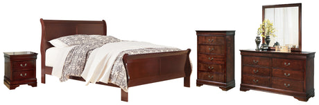 Furniture City Houma - Ashley Furniture - Alisdair King Sleigh Bed, Dresser, Mirror and Nightstand - King Sleigh Bed, Dresser, Mirror and Nightstand - B376B13
