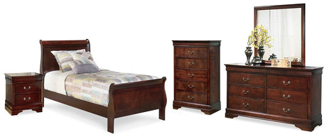 Furniture City Houma - Ashley Furniture - Alisdair Twin Sleigh Bed, Dresser, Mirror, Chest and Nightstand - Twin Sleigh Bed, Dresser, Mirror, Chest and Nightstand - B376B24