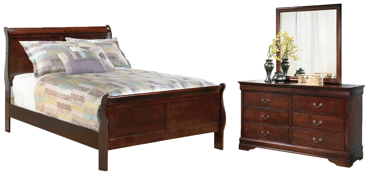 Furniture City Houma - Ashley Furniture - Alisdair Full Sleigh Bed, Dresser and Mirror - Full Sleigh Bed, Dresser and Mirror - B376B7