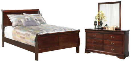 Furniture City Houma - Ashley Furniture - Alisdair Full Sleigh Bed, Dresser and Mirror - Full Sleigh Bed, Dresser and Mirror - B376B7