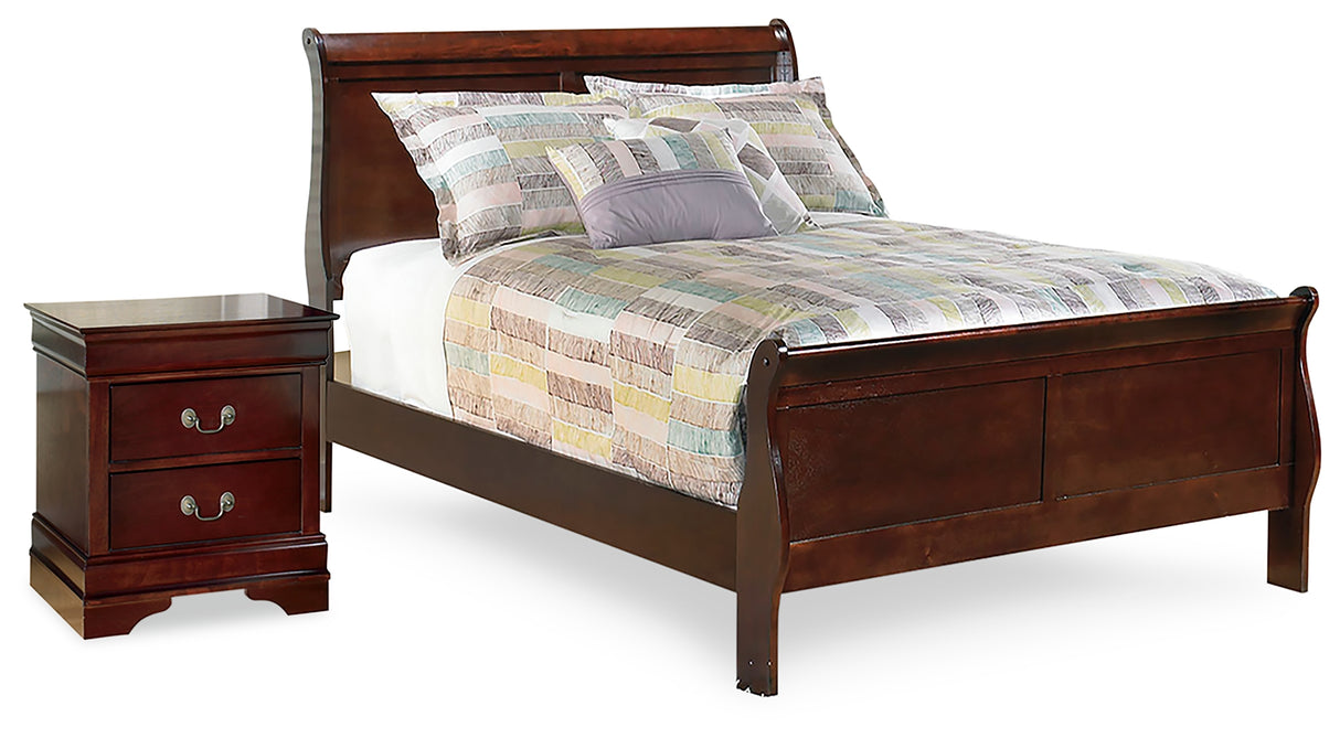 Furniture City Houma - Ashley Furniture - Alisdair Full Sleigh Bed and Nightstand - Full Sleigh Bed and Nightstand - B376B16