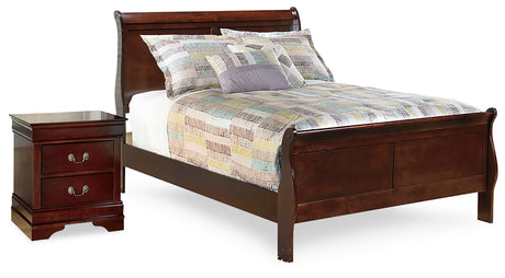 Furniture City Houma - Ashley Furniture - Alisdair Full Sleigh Bed and Nightstand - Full Sleigh Bed and Nightstand - B376B16