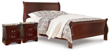 Furniture City Houma - Ashley Furniture - Alisdair Queen Sleigh Bed and 2 Nightstands - Queen Sleigh Bed and 2 Nightstands - B376B30