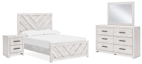 Cayboni Full Panel Bed, Dresser, Mirror and Nightstand
