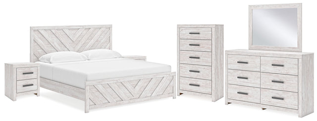 Furniture City Houma - Ashley Furniture - Cayboni King Panel Bed, Dresser, Mirror, Chest and 2 Nightstands - King Panel Bed, Dresser, Mirror, Chest and 2 Nightstands - B3788B12