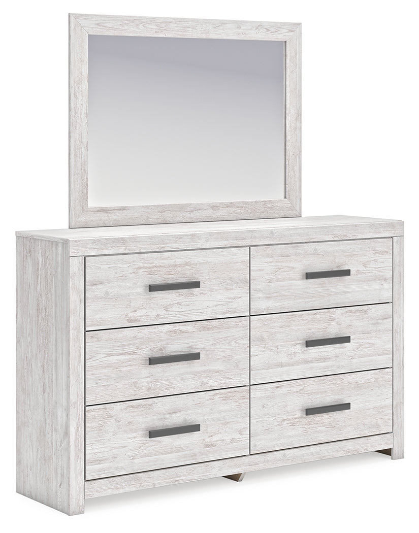 Cayboni King Panel Bed, Dresser, Mirror, Chest and Nightstand