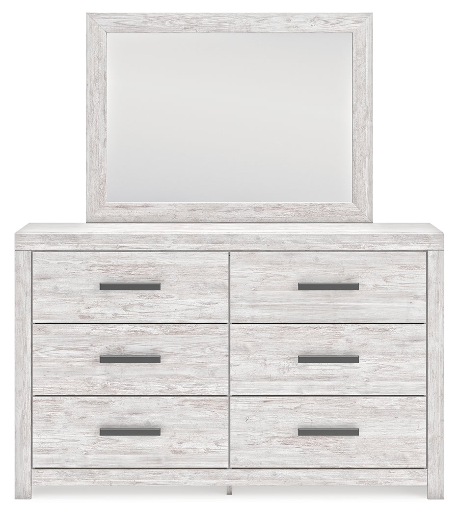 Cayboni King Panel Bed, Dresser, Mirror, Chest and Nightstand