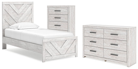 Furniture City Houma - Ashley Furniture - Cayboni Twin Panel Bed, Dresser and Chest - Twin Panel Bed, Dresser and Chest - B3788B11