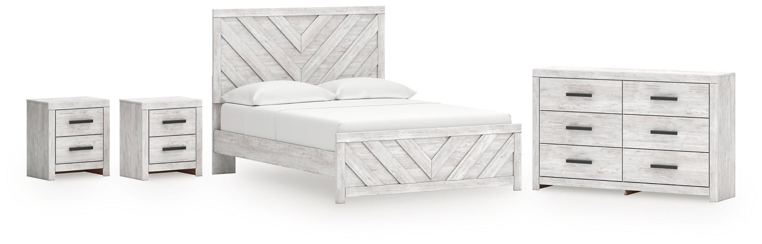 Cayboni Queen Panel Bed, Dresser and 2 Nightstands