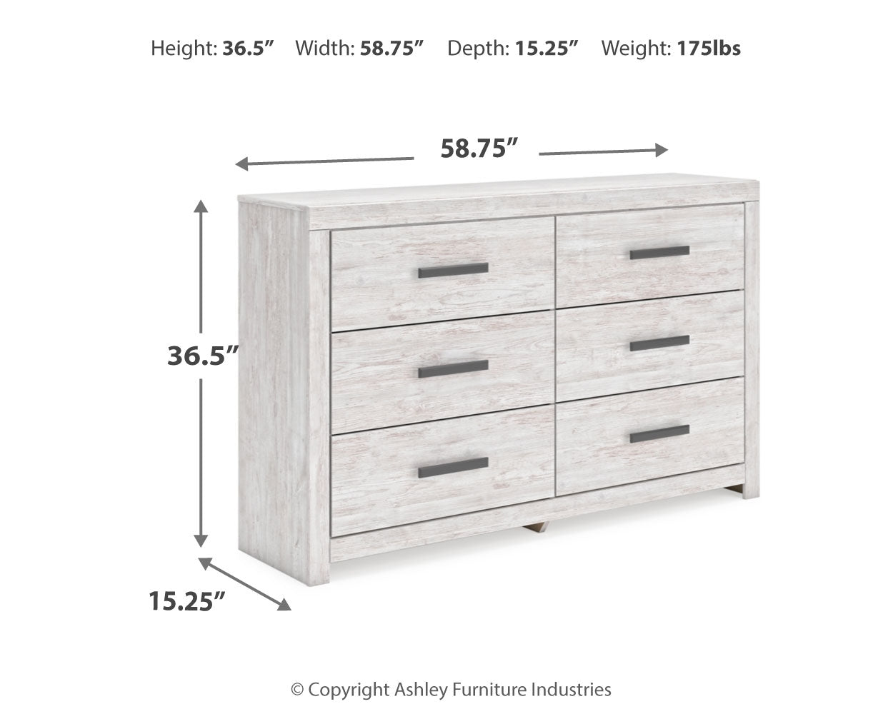 Cayboni Twin Panel Bed, Dresser and Chest