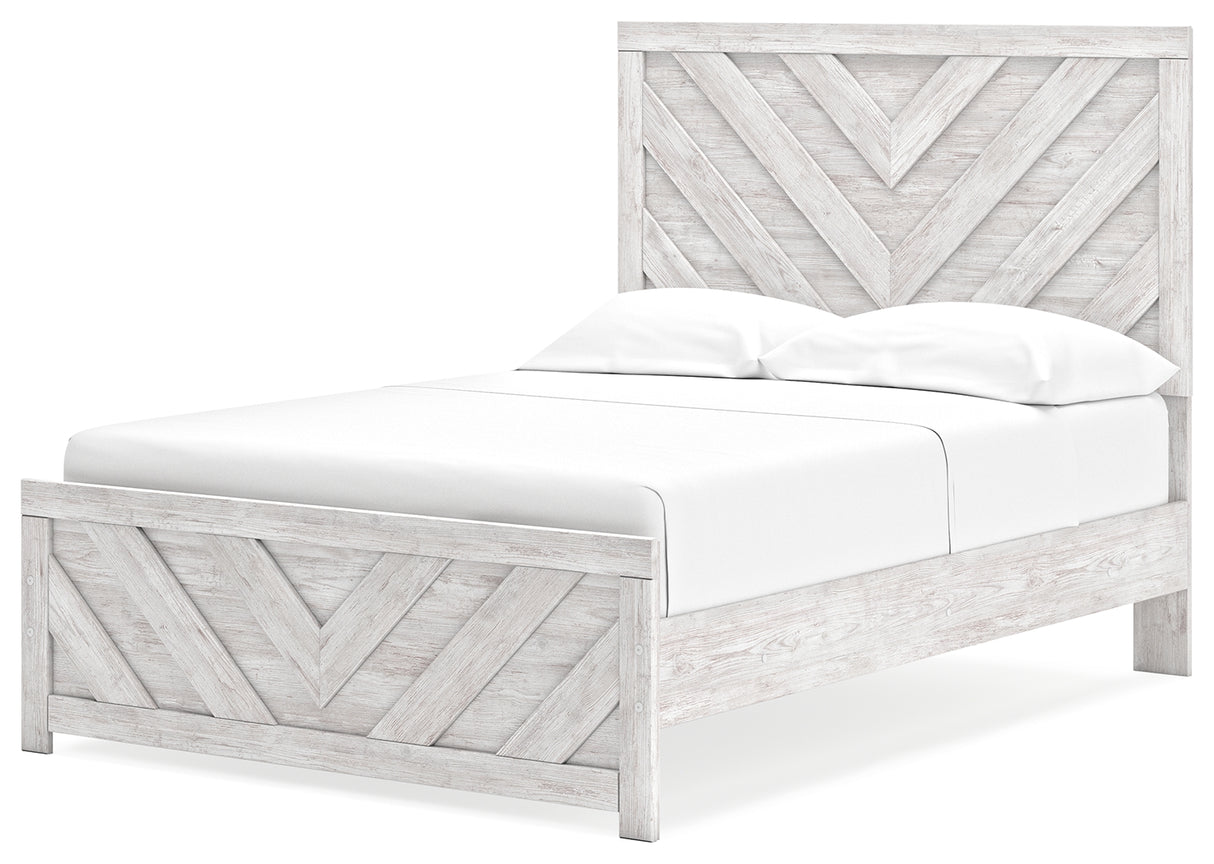 Cayboni Full Panel Bed, Dresser and Nightstand