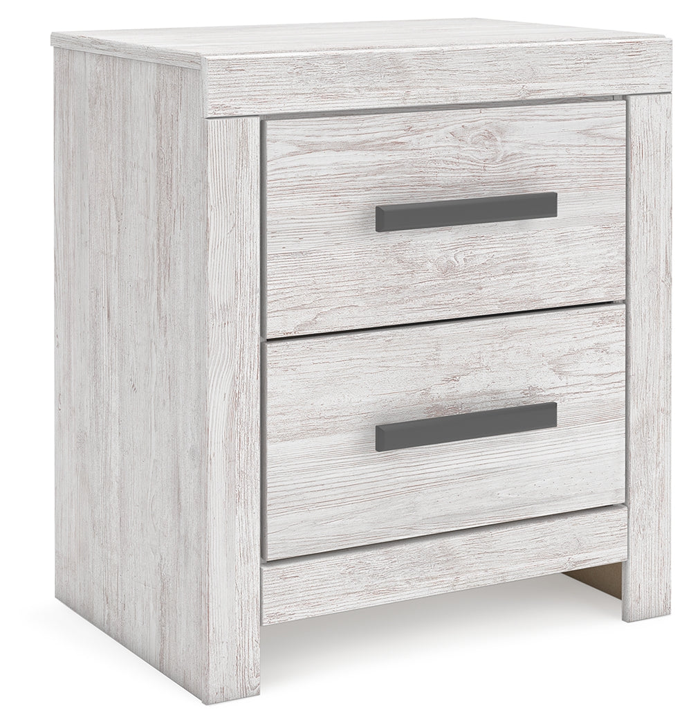 Furniture City Houma - Ashley Furniture - Cayboni Nightstand - Two Drawer Night Stand / Whitewash - B3788-92