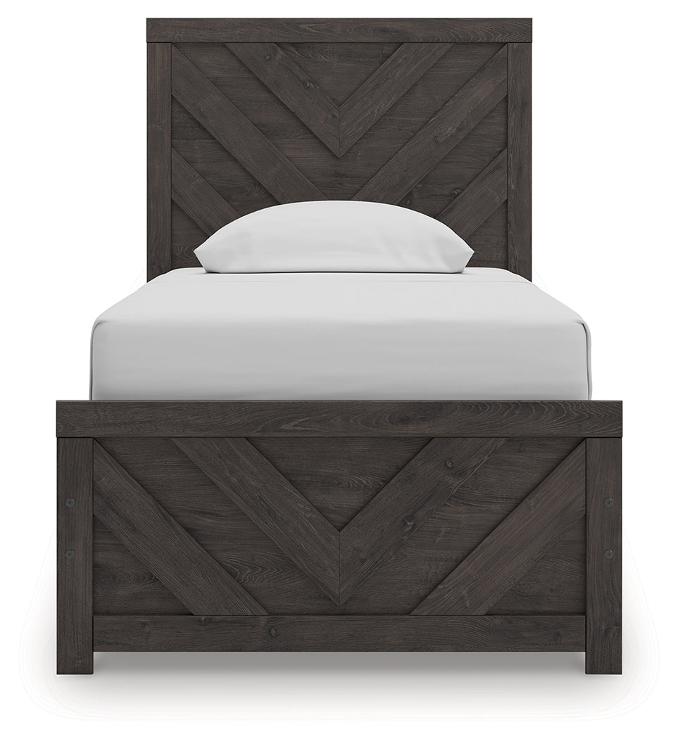 Prendonea Twin Panel Bed, Dresser and Mirror