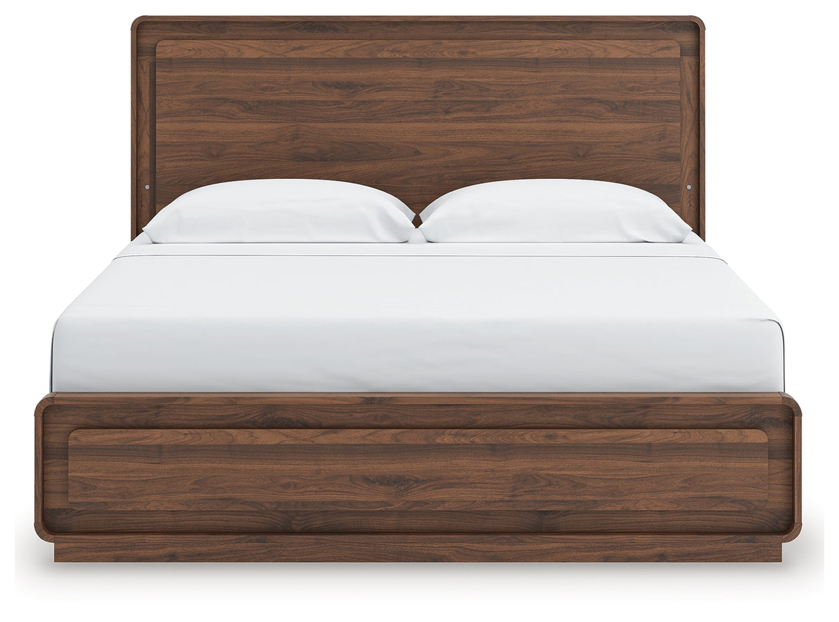 Fortlorn King Panel Bed and 2 Nightstands