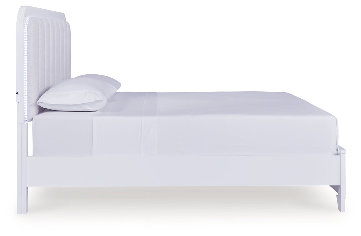 Jarlee King Upholstered Panel Bed