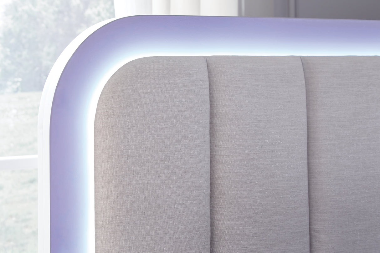 Jarlee King Upholstered Panel Bed