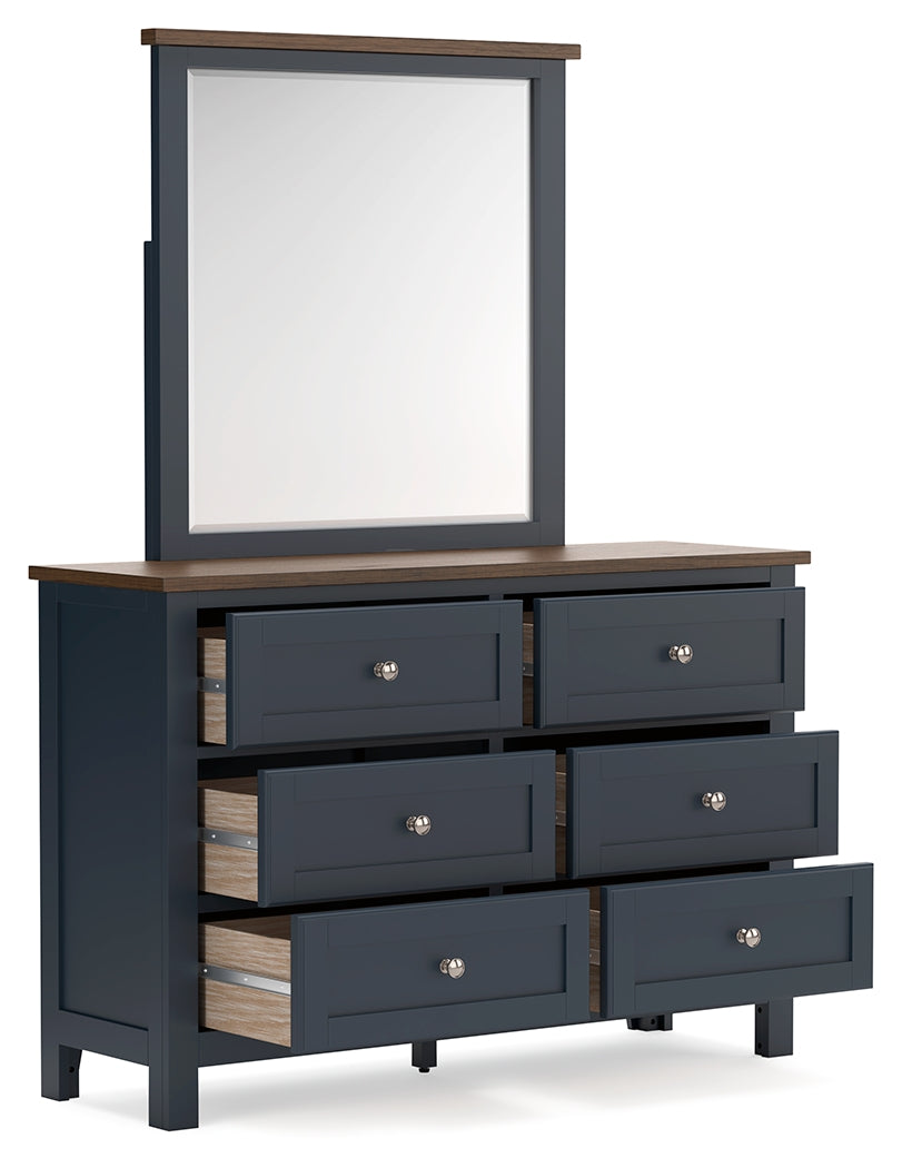 Landocken Queen Panel Bed, Dresser and Mirror