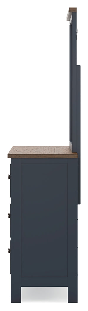 Landocken Full Panel Headboard, Dresser and Mirror