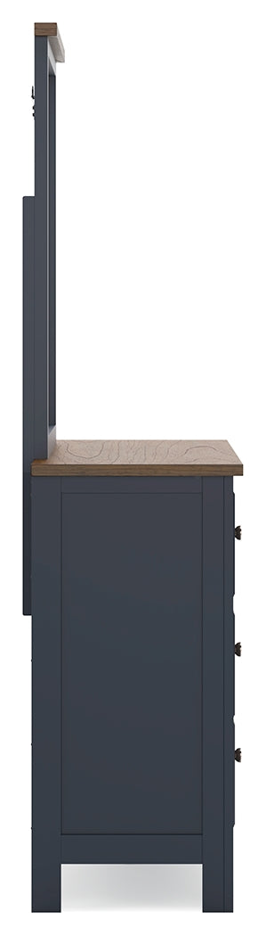 Landocken Queen Panel Bed, Dresser and Mirror