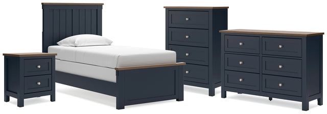 Furniture City Houma - Ashley Furniture - Landocken Twin Panel Bed, Dresser, Chest and Nightstand - Twin Panel Bed, Dresser, Chest and Nightstand - B414B20