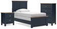 Furniture City Houma - Ashley Furniture - Landocken Twin Panel Bed, Chest and Nightstand - Twin Panel Bed, Chest and Nightstand - B414B19